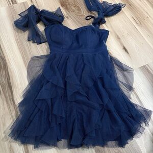 Elegant Navy Blue Dress by Radiante Couture